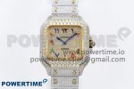 Santos De 40mm TWF 1:1 Best Edition YG Rainbow Dial 904L SS/YG Case and Bracelet A2824