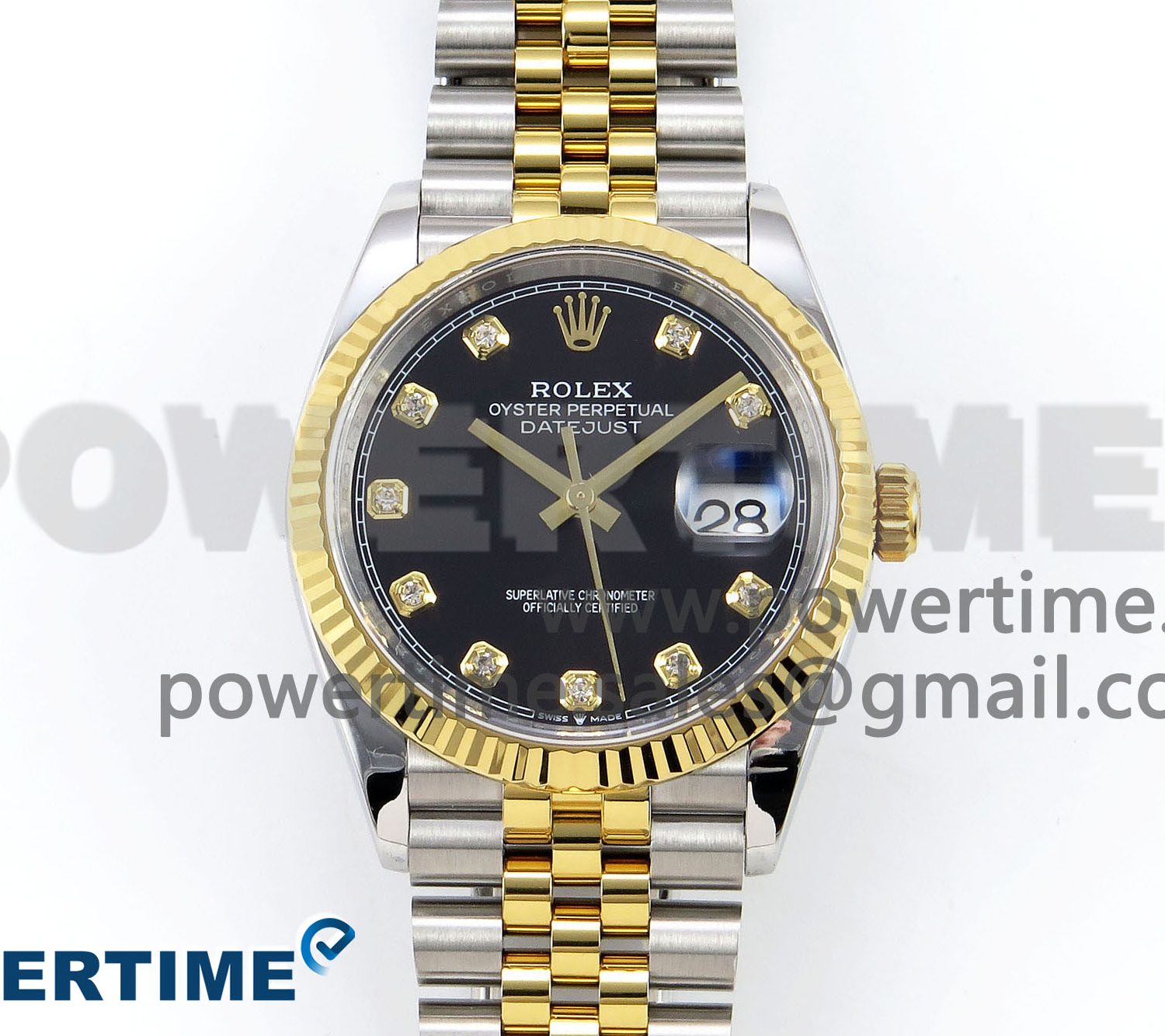 DateJust 36 126233 APF 1:1 Best Edition 904L Steel Black Diamonds Dial on SS/YG Jubilee Bracelet VR3235