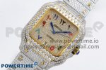 Santos De 40mm TWF 1:1 Best Edition YG Rainbow Dial 904L SS/YG Case and Bracelet A2824 - Image 2