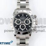 Daytona 116520 Clean 1:1 Best Edition 904L SS Case and Bracelet Black Dial SA4130 V2