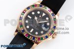 Yacht-Master 126655 KF 1:1 Best Edition Rainbow Bezel RG Wrapped on Oysterflex Strap VR3235 (Gen Weight) - Image 2