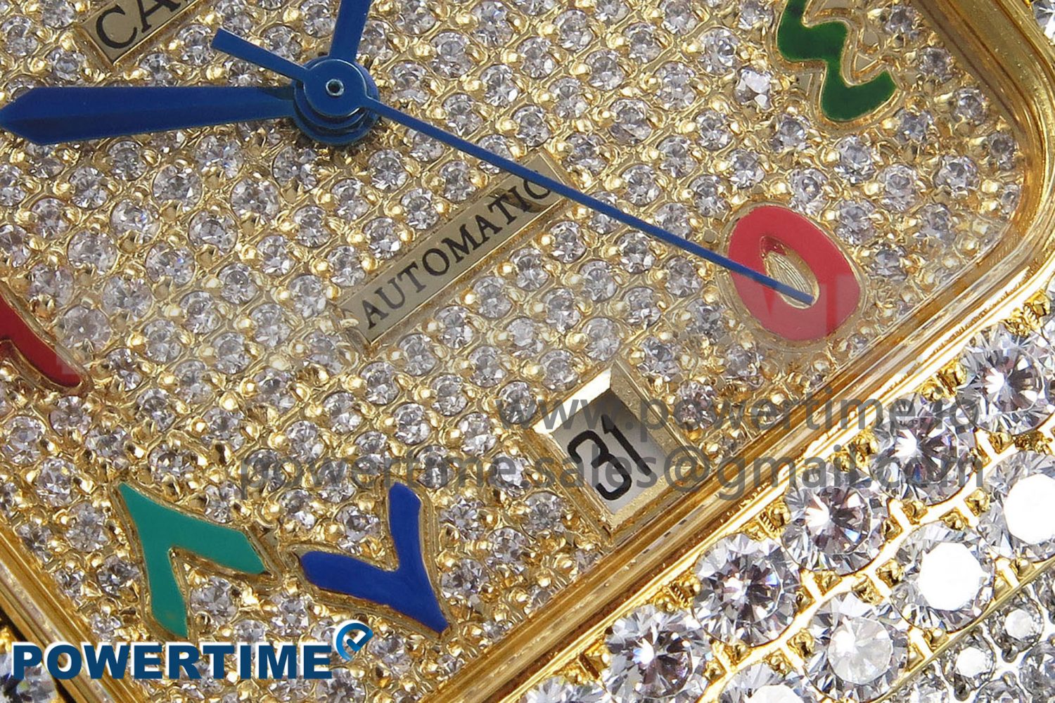 Santos De 40mm TWF 1:1 Best Edition YG Rainbow Dial 904L SS/YG Case and Bracelet A2824 - Image 5