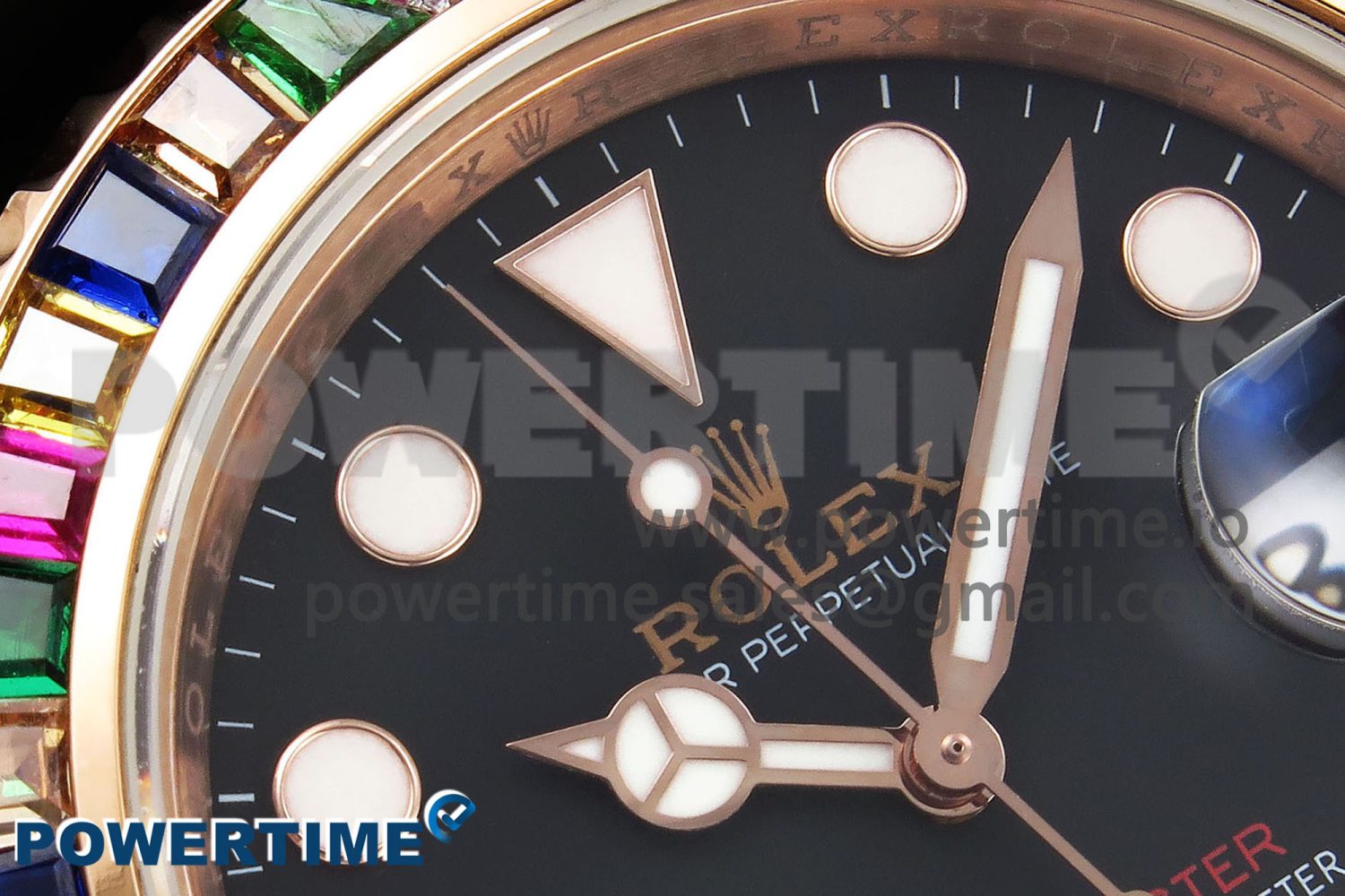 Yacht-Master 126655 KF 1:1 Best Edition Rainbow Bezel RG Wrapped on Oysterflex Strap VR3235 (Gen Weight) - Image 4