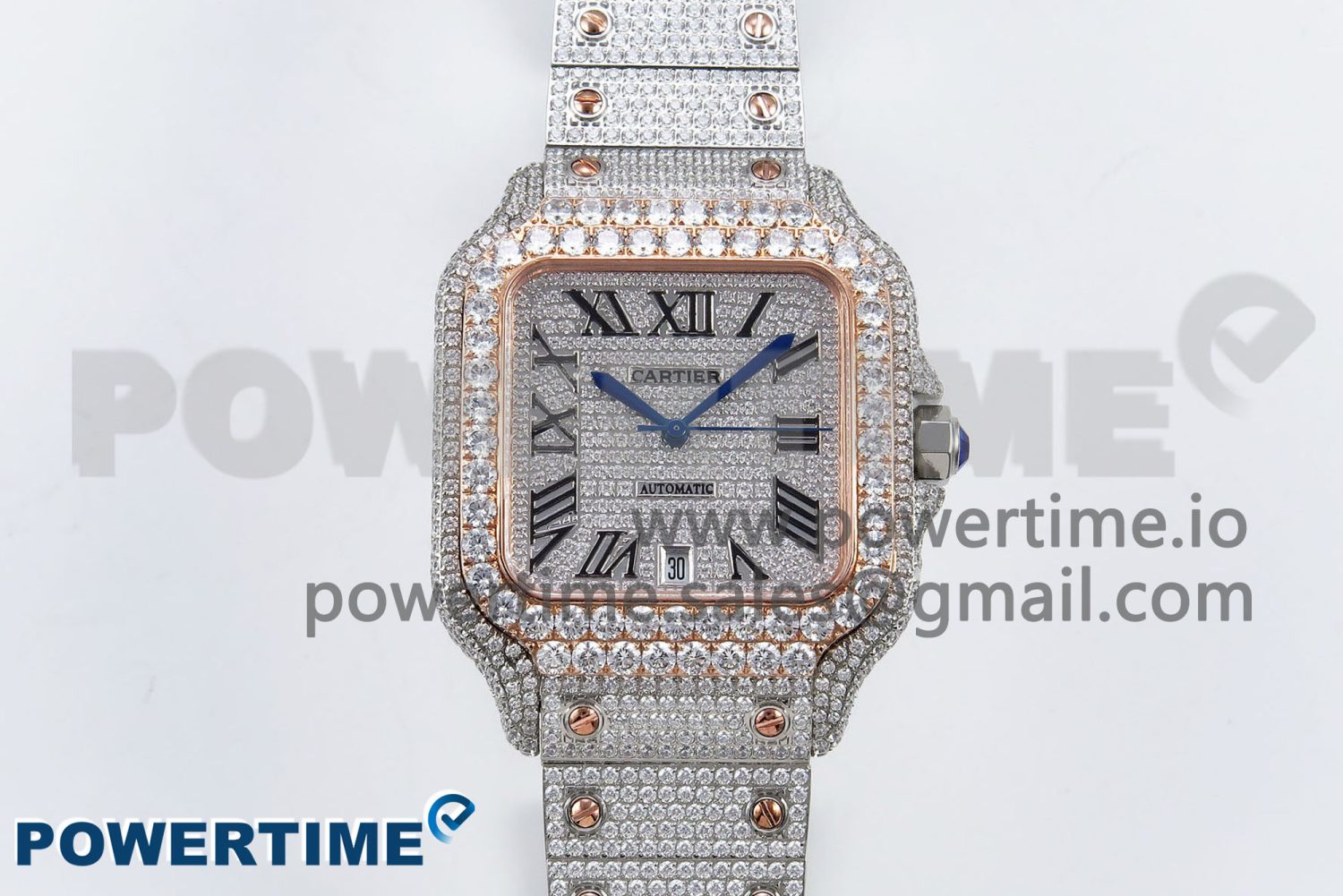 Santos De 40mm TWF 1:1 Best Edition SS Dial 904L SS/RG Case and Bracelet A2824 - Image 1