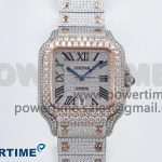 Santos De 40mm TWF 1:1 Best Edition SS Dial 904L SS/RG Case and Bracelet A2824