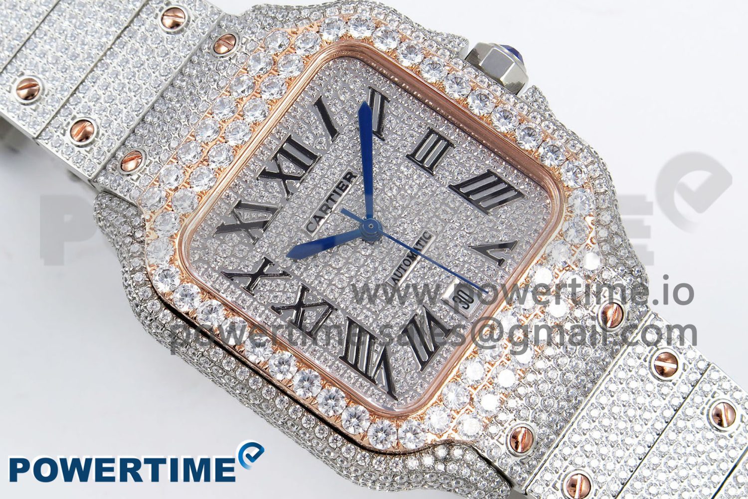 Santos De 40mm TWF 1:1 Best Edition SS Dial 904L SS/RG Case and Bracelet A2824 - Image 3
