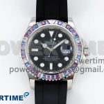 Yacht-Master 226659 KF 1:1 Best Edition Diamonds Bezel WG Wrapped on Oysterflex Strap VR3235 (Gen Weight)