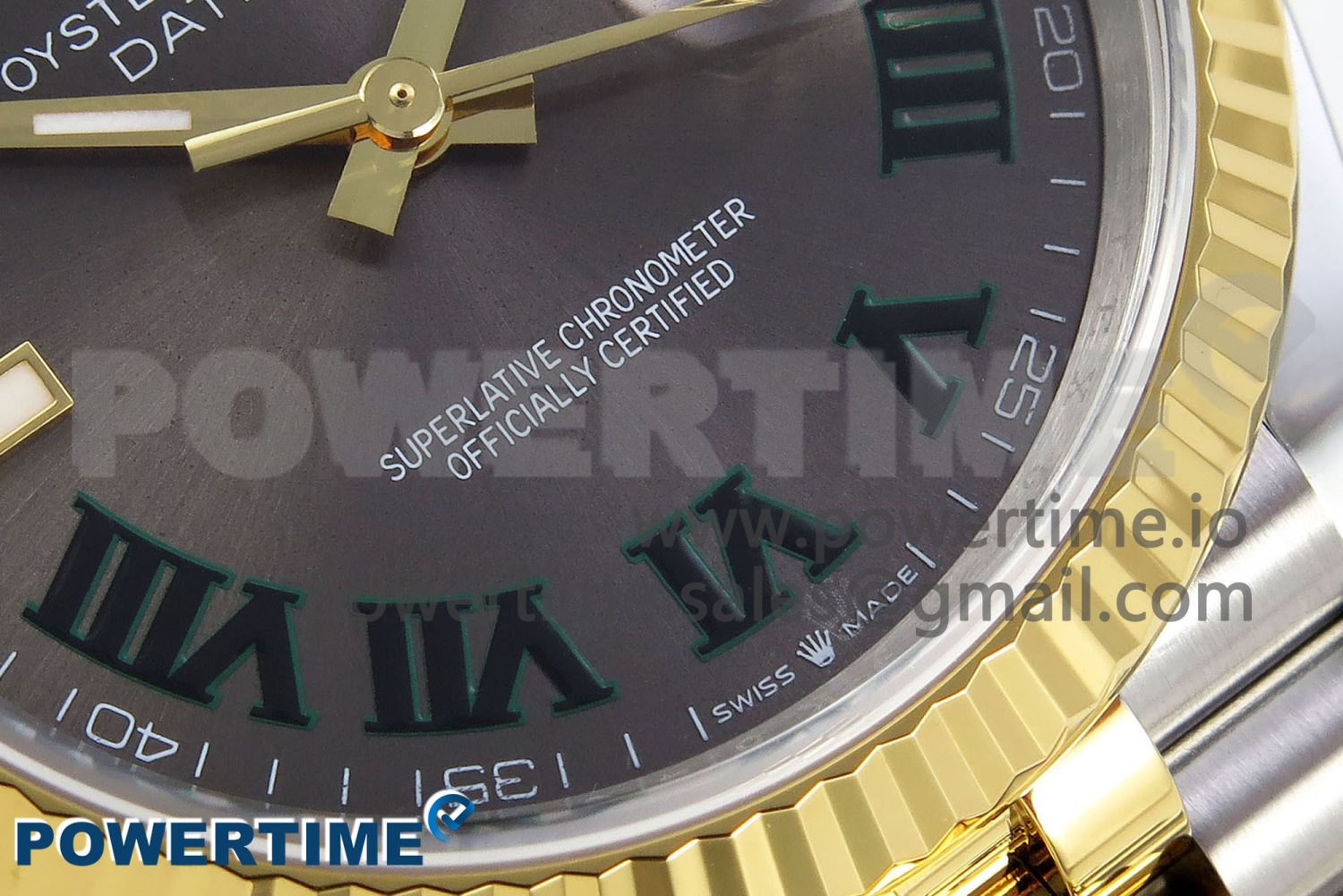 DateJust 36 126233 APF 1:1 Best Edition 904L Steel Gray Dial Green Roman on SS/YG Jubilee Bracelet VR3235 - Image 5