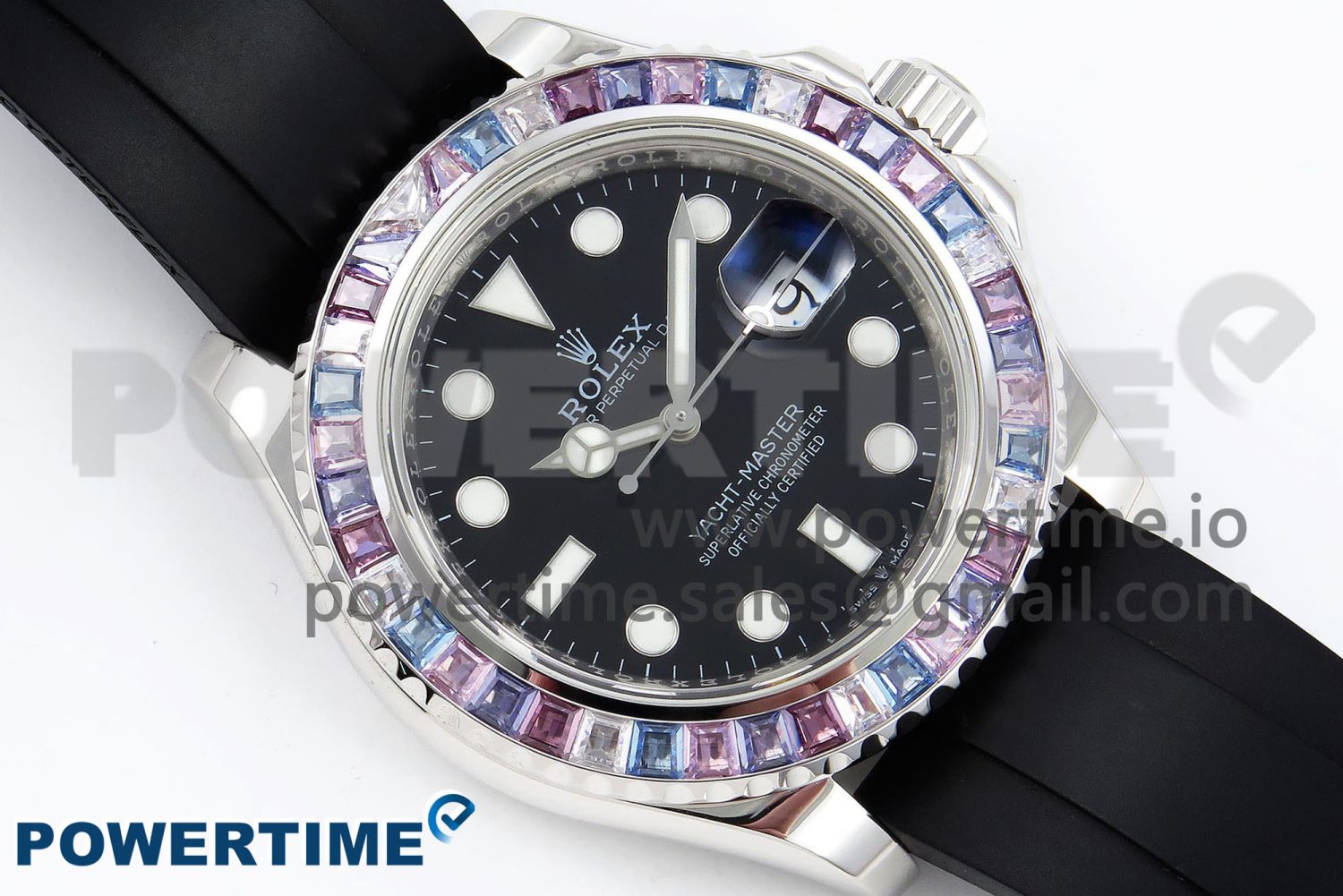 Yacht-Master 226659 KF 1:1 Best Edition Diamonds Bezel WG Wrapped on Oysterflex Strap VR3235 (Gen Weight) - Image 3