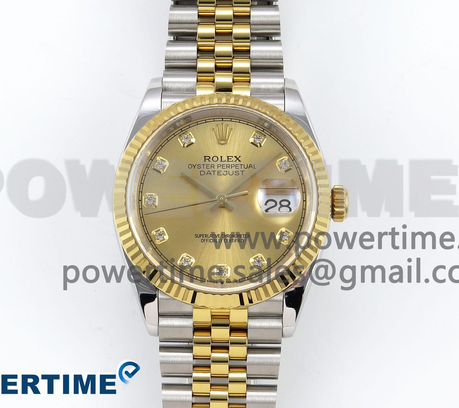 DateJust 36 126233 APF 1:1 Best Edition 904L Steel YG Diamonds Dial on SS/YG Jubilee Bracelet VR3235