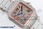 Santos De 40mm TWF 1:1 Best Edition RG Rainbow Dial 904L SS/RG Case and Bracelet A2824 - Image 3