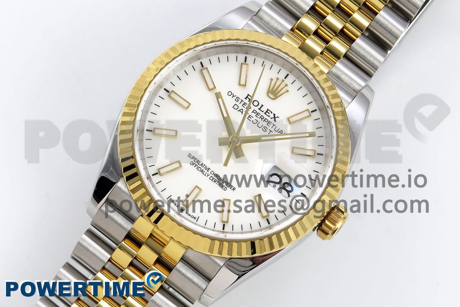 DateJust 36 126233 APF 1:1 Best Edition 904L Steel White Sitck Dial on SS/YG Jubilee Bracelet VR3235 - Image 2