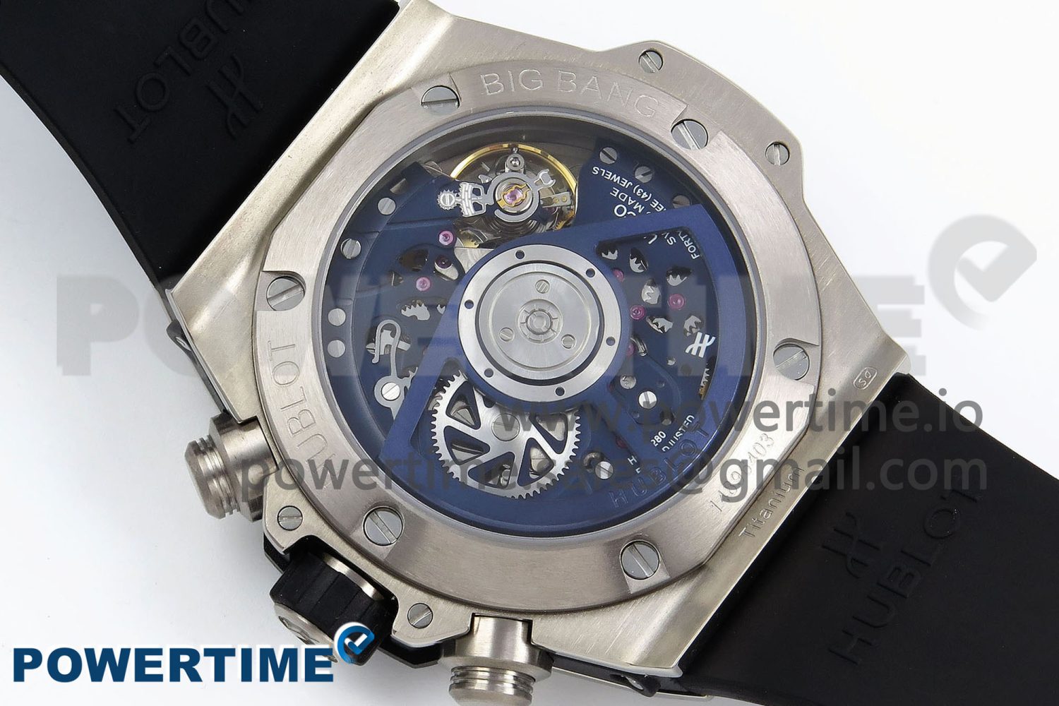 Big Bang Unico 42mm SS BBF 1:1 Best Edition Skeleton Dial on Blue Rubber Strap A1280 V2 - Image 8