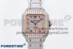 Santos De 40mm TWF 1:1 Best Edition RG Rainbow Dial 904L SS/RG Case and Bracelet A2824