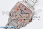 Santos De 40mm TWF 1:1 Best Edition RG Rainbow Dial 904L SS/RG Case and Bracelet A2824 - Image 2
