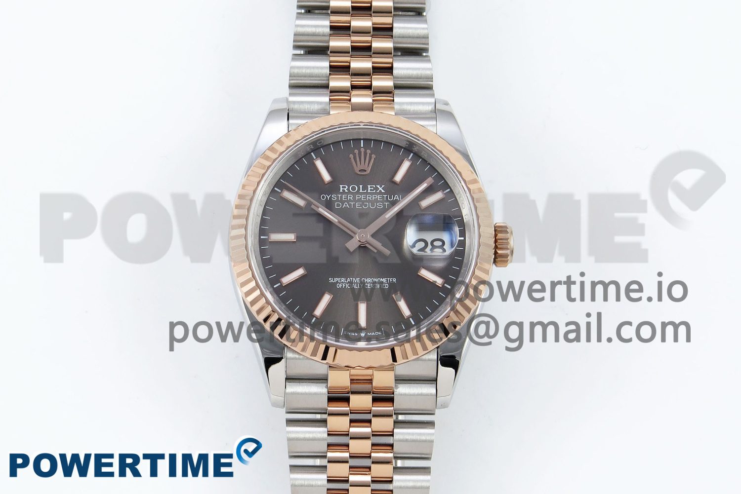 DateJust 36 126231 APF 1:1 Best Edition 904L Steel Brown Sitck Dial on SS/RG Jubilee Bracelet VR3235 - Image 1