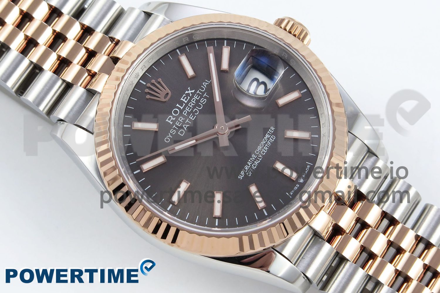 DateJust 36 126231 APF 1:1 Best Edition 904L Steel Brown Sitck Dial on SS/RG Jubilee Bracelet VR3235 - Image 3