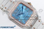 Santos De 40mm TWF 1:1 Best Edition Blue Dial 904L SS/RG Case and Bracelet A2824 - Image 3