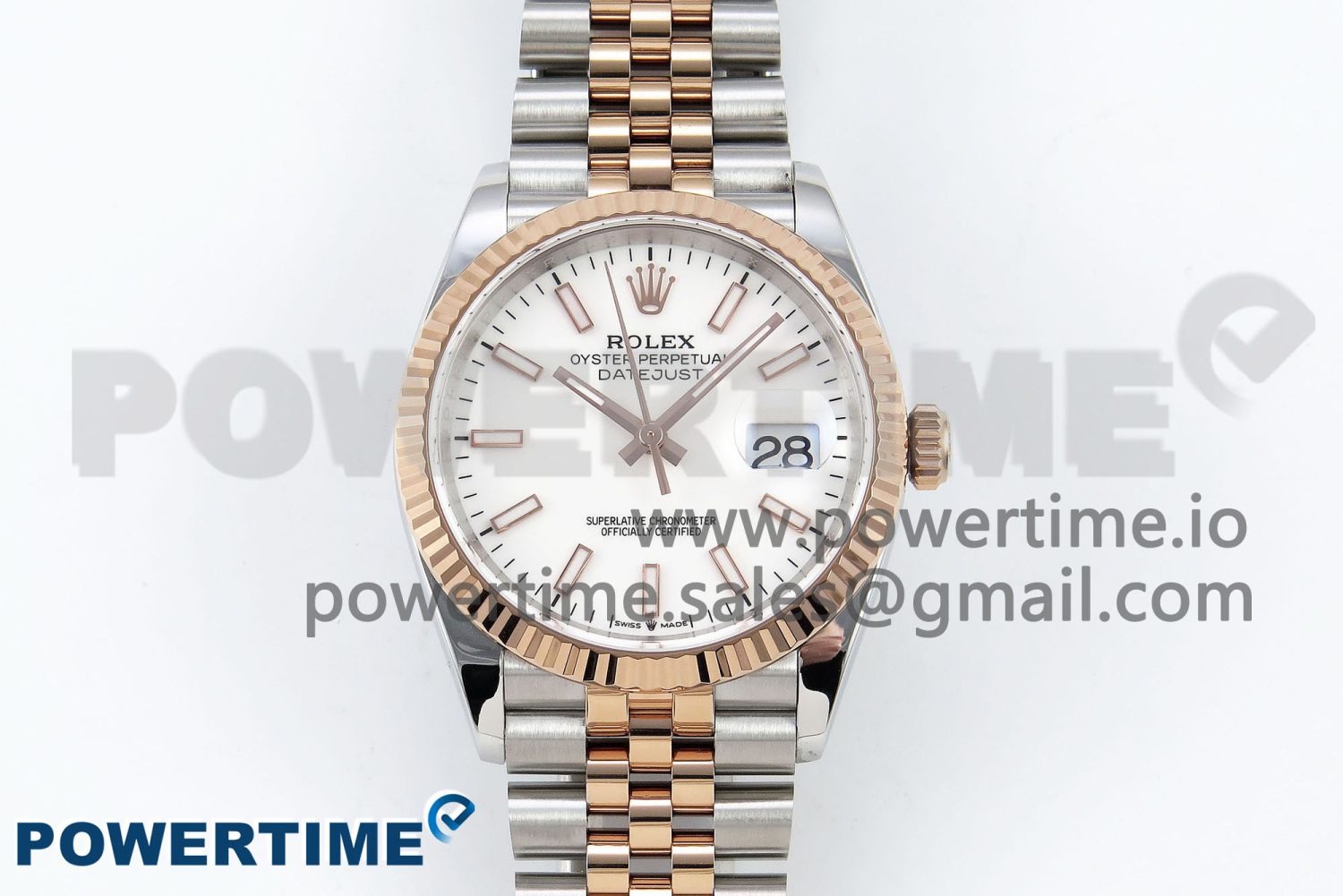 DateJust 36 126231 APF 1:1 Best Edition 904L Steel White Sitck Dial on SS/RG Jubilee Bracelet VR3235 - Image 1