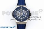 Big Bang Unico 42mm SS BBF 1:1 Best Edition Skeleton Dial on Blue Rubber Strap A1280 V2