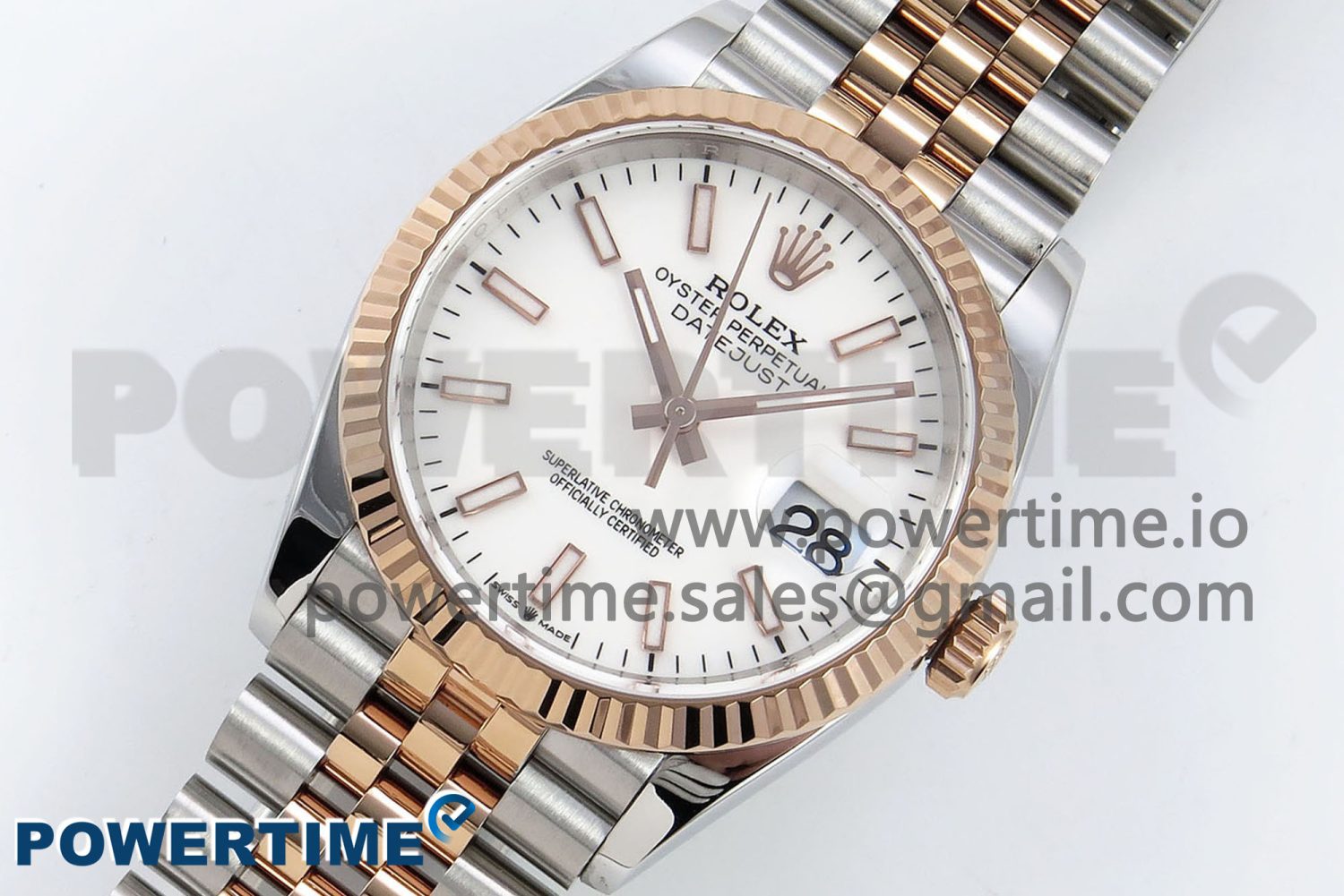 DateJust 36 126231 APF 1:1 Best Edition 904L Steel White Sitck Dial on SS/RG Jubilee Bracelet VR3235 - Image 2