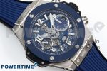Big Bang Unico 42mm SS BBF 1:1 Best Edition Skeleton Dial on Blue Rubber Strap A1280 V2 - Image 3