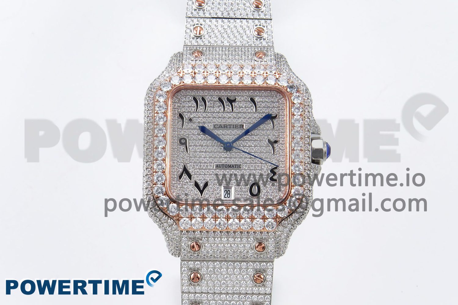Santos De 40mm TWF 1:1 Best Edition SS Dial 904L SS/RG Case and Bracelet A2824 - Image 1