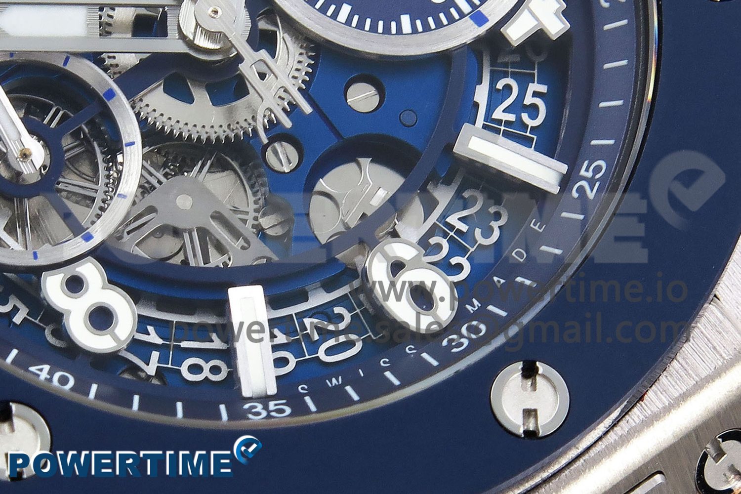 Big Bang Unico 42mm SS BBF 1:1 Best Edition Skeleton Dial on Blue Rubber Strap A1280 V2 - Image 5