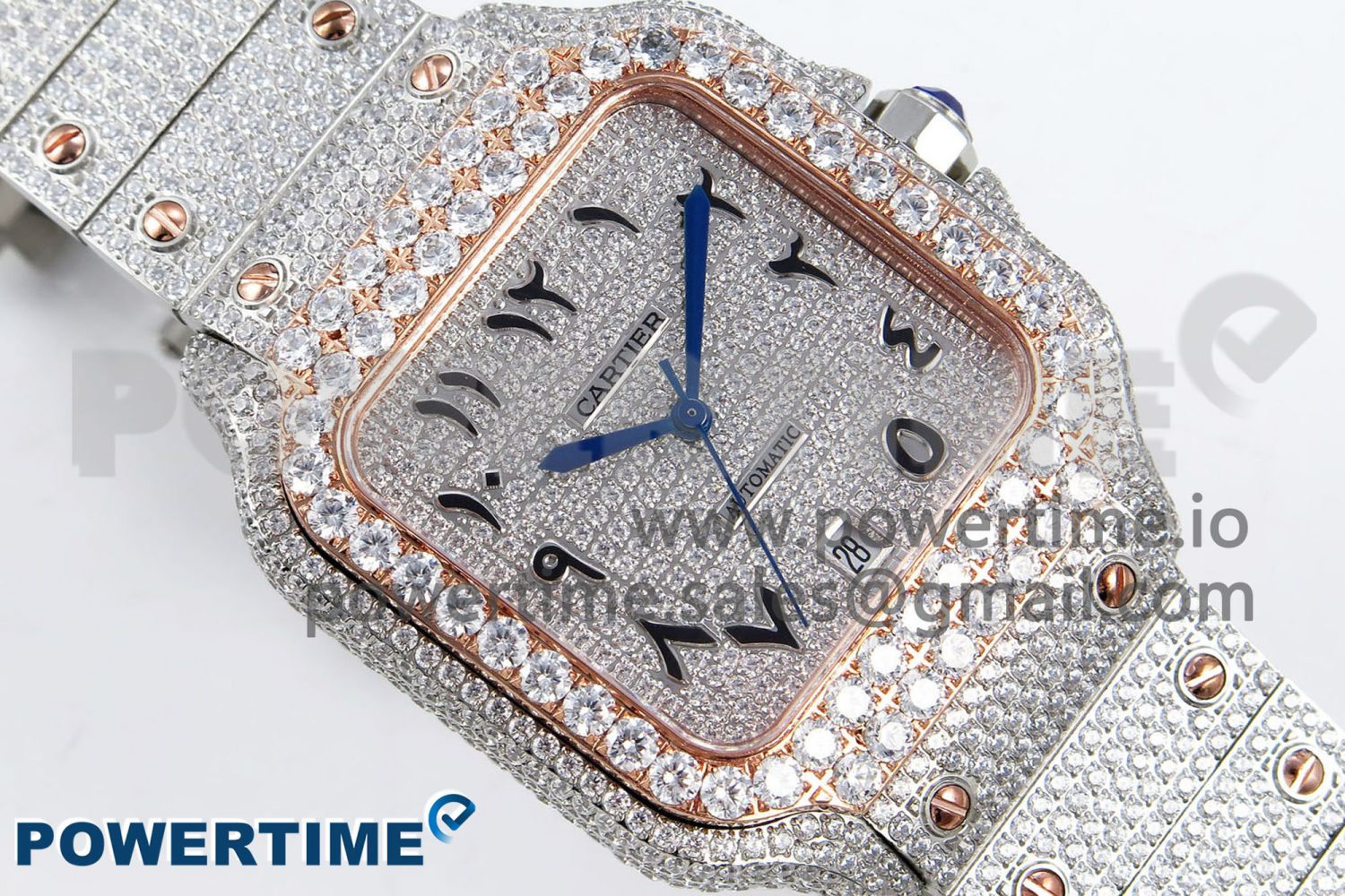 Santos De 40mm TWF 1:1 Best Edition SS Dial 904L SS/RG Case and Bracelet A2824 - Image 3