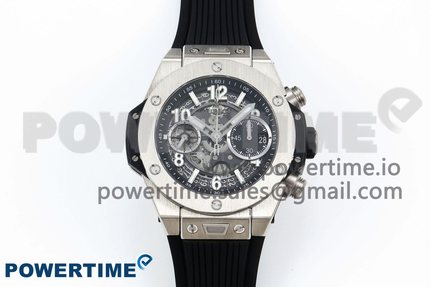 Big Bang Unico 42mm SS BBF 1:1 Best Edition Skeleton Dial on Black Rubber Strap A1280 V2 - Image 1