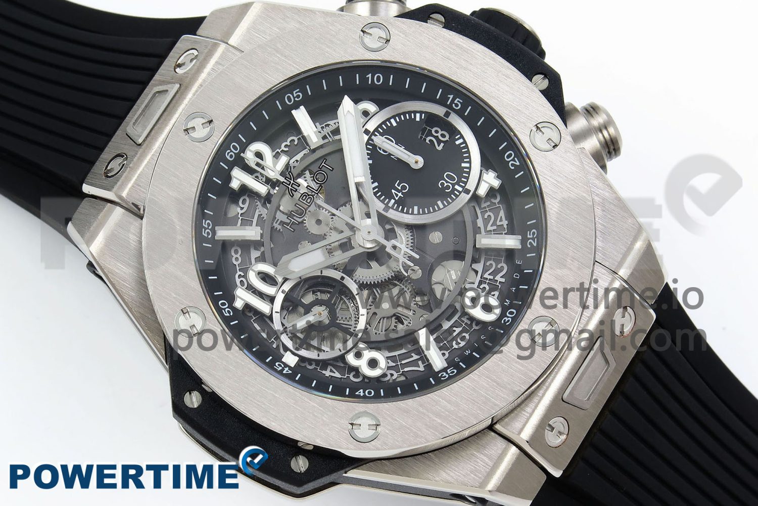 Big Bang Unico 42mm SS BBF 1:1 Best Edition Skeleton Dial on Black Rubber Strap A1280 V2 - Image 3