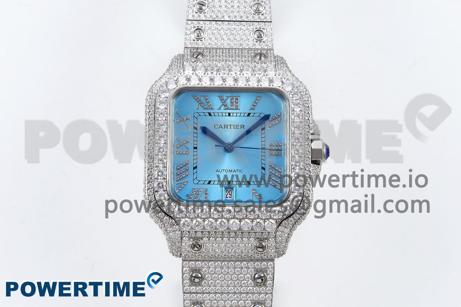 Santos De 40mm TWF 1:1 Best Edition Blue Dial 904L SS Case and Bracelet A2824 - Image 1