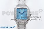 Santos De 40mm TWF 1:1 Best Edition Blue Dial 904L SS Case and Bracelet A2824