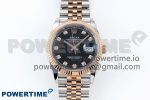 DateJust 36 126231 APF 1:1 Best Edition 904L Steel Black Diamonds Dial on SS/RG Jubilee Bracelet VR3235
