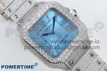 Santos De 40mm TWF 1:1 Best Edition Blue Dial 904L SS Case and Bracelet A2824 - Image 2