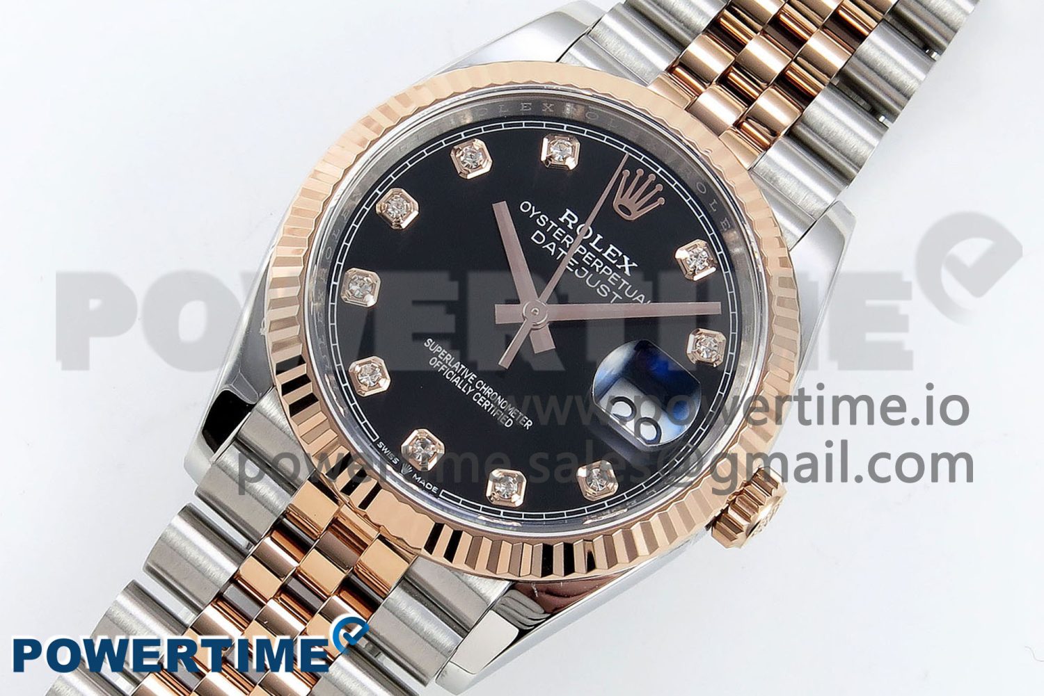 DateJust 36 126231 APF 1:1 Best Edition 904L Steel Black Diamonds Dial on SS/RG Jubilee Bracelet VR3235 - Image 2