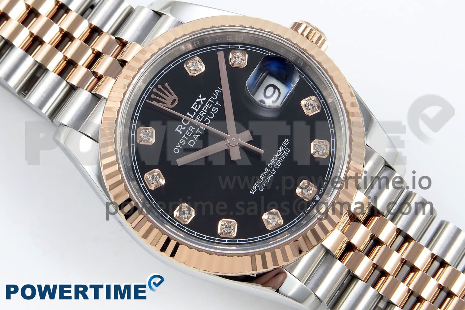 DateJust 36 126231 APF 1:1 Best Edition 904L Steel Black Diamonds Dial on SS/RG Jubilee Bracelet VR3235 - Image 3