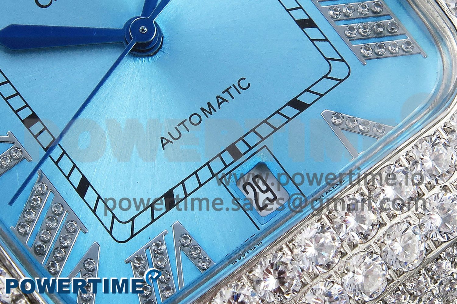 Santos De 40mm TWF 1:1 Best Edition Blue Dial 904L SS Case and Bracelet A2824 - Image 5