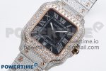 Santos De 40mm TWF 1:1 Best Edition Black Dial 904L SS/RG Case and Bracelet A2824 - Image 2