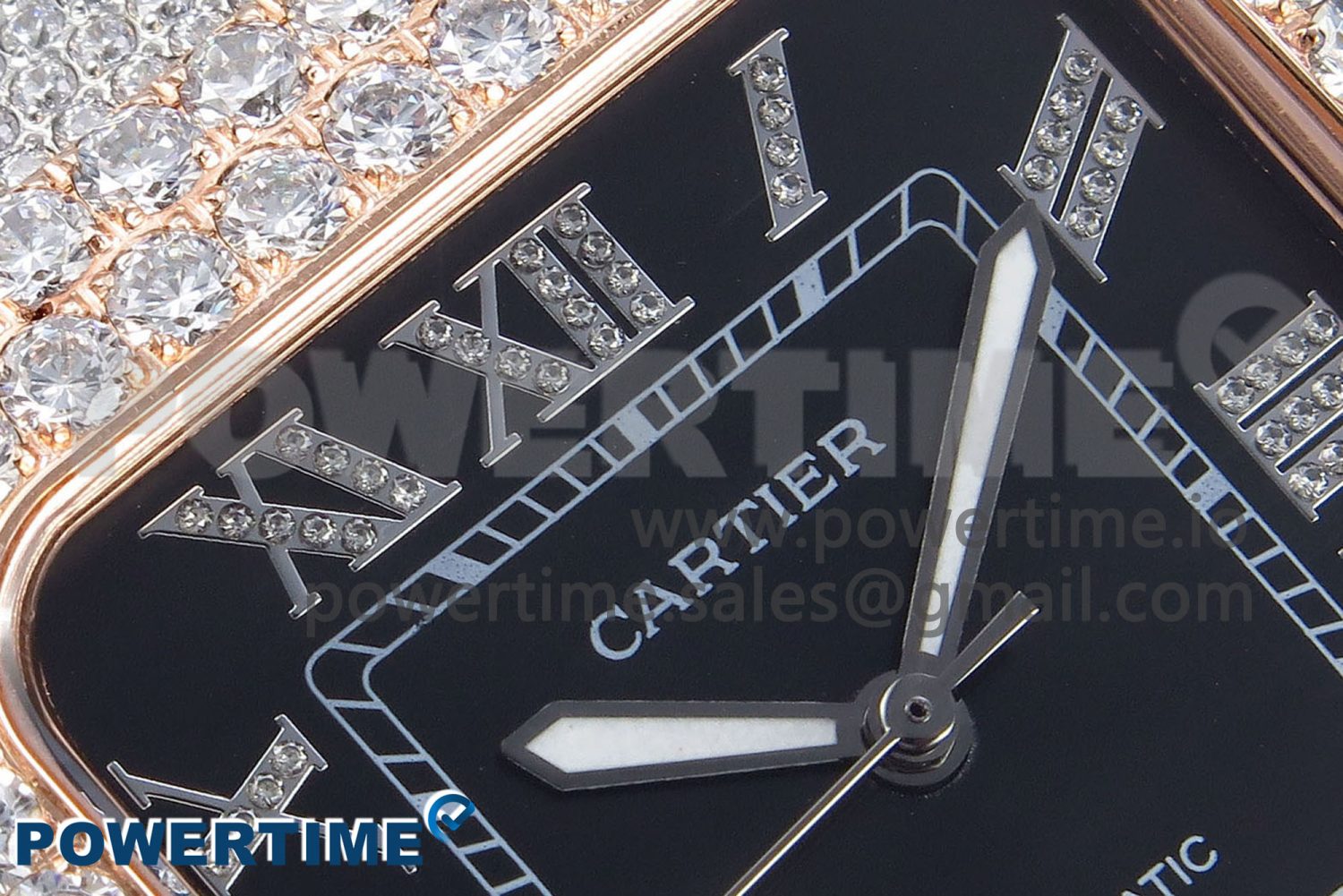 Santos De 40mm TWF 1:1 Best Edition Black Dial 904L SS/RG Case and Bracelet A2824 - Image 4
