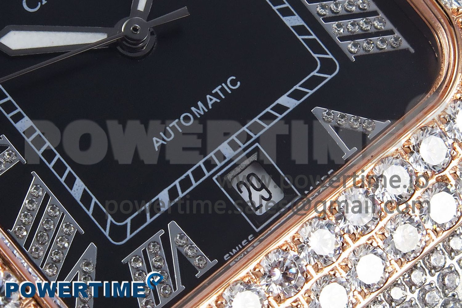 Santos De 40mm TWF 1:1 Best Edition Black Dial 904L SS/RG Case and Bracelet A2824 - Image 5