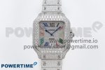 Santos De 40mm TWF 1:1 Best Edition SS Rainbow Dial 904L SS Case and Bracelet A2824