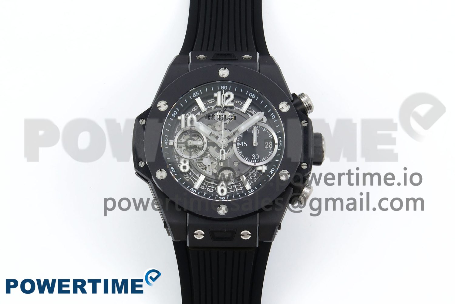 Big Bang Unico 42mm Black Ceramic BBF 1:1 Best Edition Skeleton Dial on Black Rubber Strap A1280 V2 - Image 1