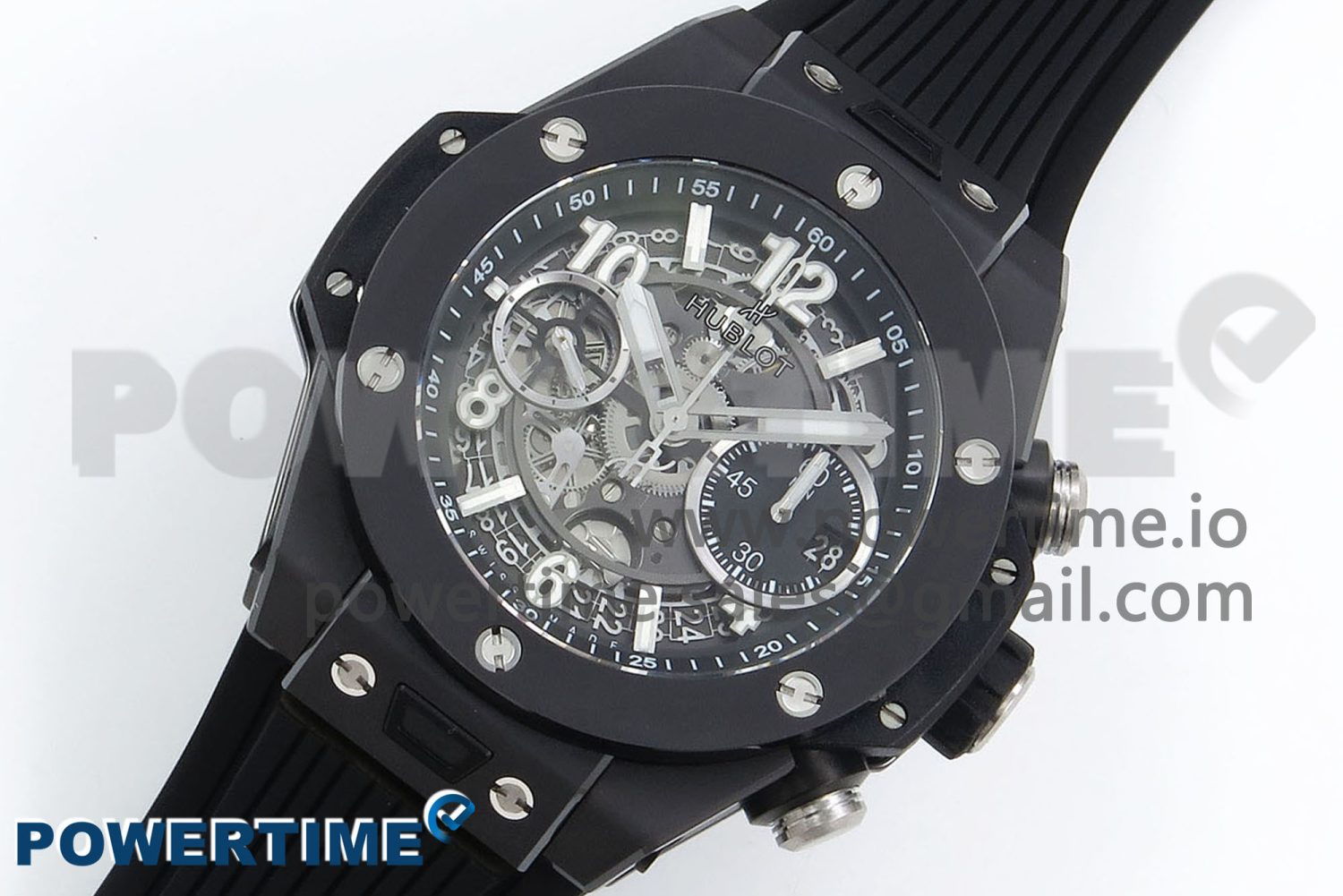 Big Bang Unico 42mm Black Ceramic BBF 1:1 Best Edition Skeleton Dial on Black Rubber Strap A1280 V2 - Image 2