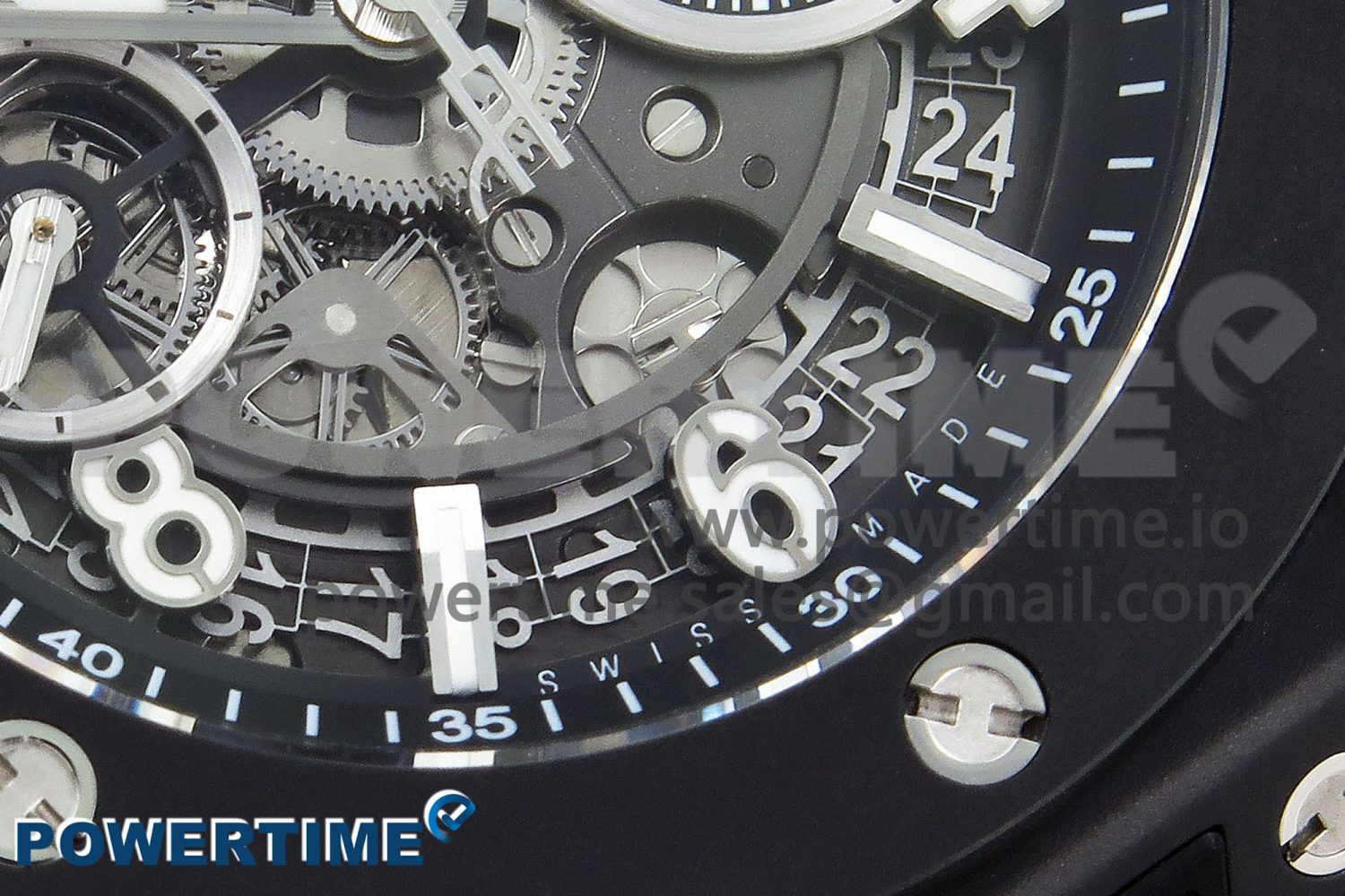 Big Bang Unico 42mm Black Ceramic BBF 1:1 Best Edition Skeleton Dial on Black Rubber Strap A1280 V2 - Image 5