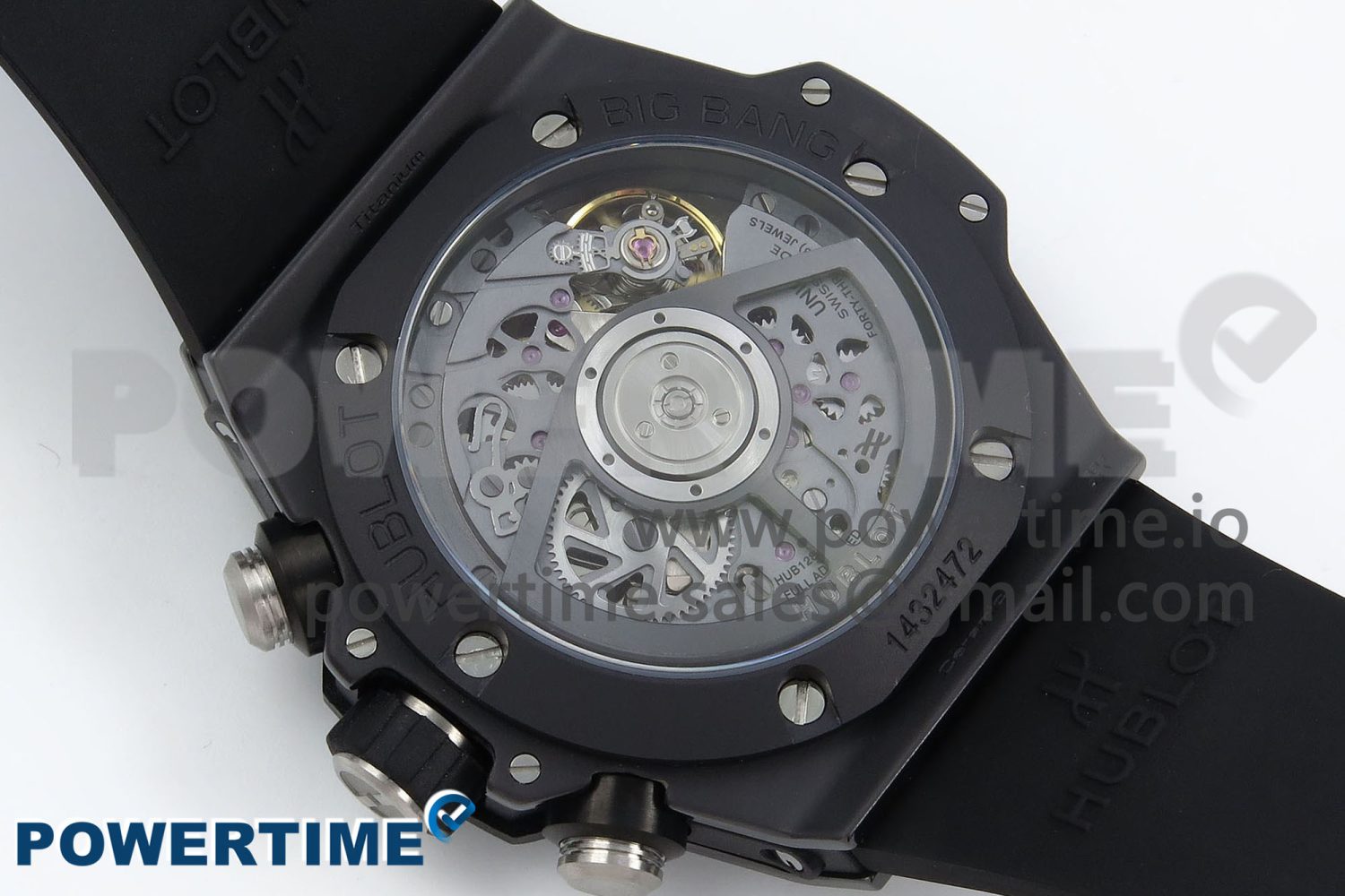 Big Bang Unico 42mm Black Ceramic BBF 1:1 Best Edition Skeleton Dial on Black Rubber Strap A1280 V2 - Image 8