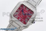 Santos De 40mm TWF 1:1 Best Edition Red Dial 904L SS Case and Bracelet A2824 - Image 2