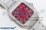 Santos De 40mm TWF 1:1 Best Edition Red Dial 904L SS Case and Bracelet A2824 - Image 3