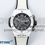 Big Bang Unico 42mm White Ceramic BBF 1:1 Best Edition Skeleton Dial on White Rubber Strap A1280 V2