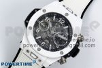 Big Bang Unico 42mm White Ceramic BBF 1:1 Best Edition Skeleton Dial on White Rubber Strap A1280 V2 - Image 2